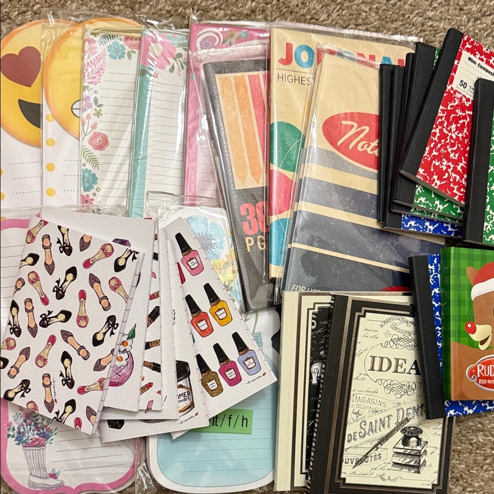 Colorful Assorted Notebooks and Notepads